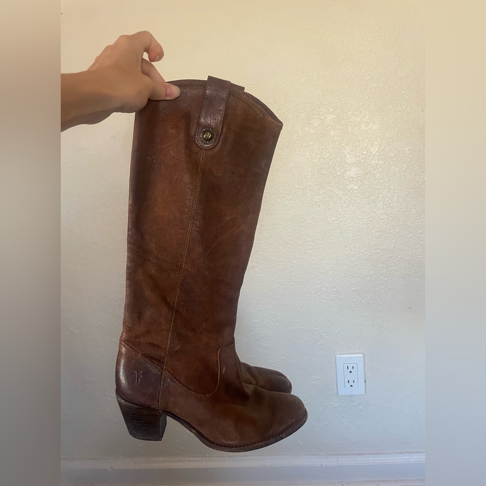 Frye Brown Heeled Boots - Picture 2 of 5